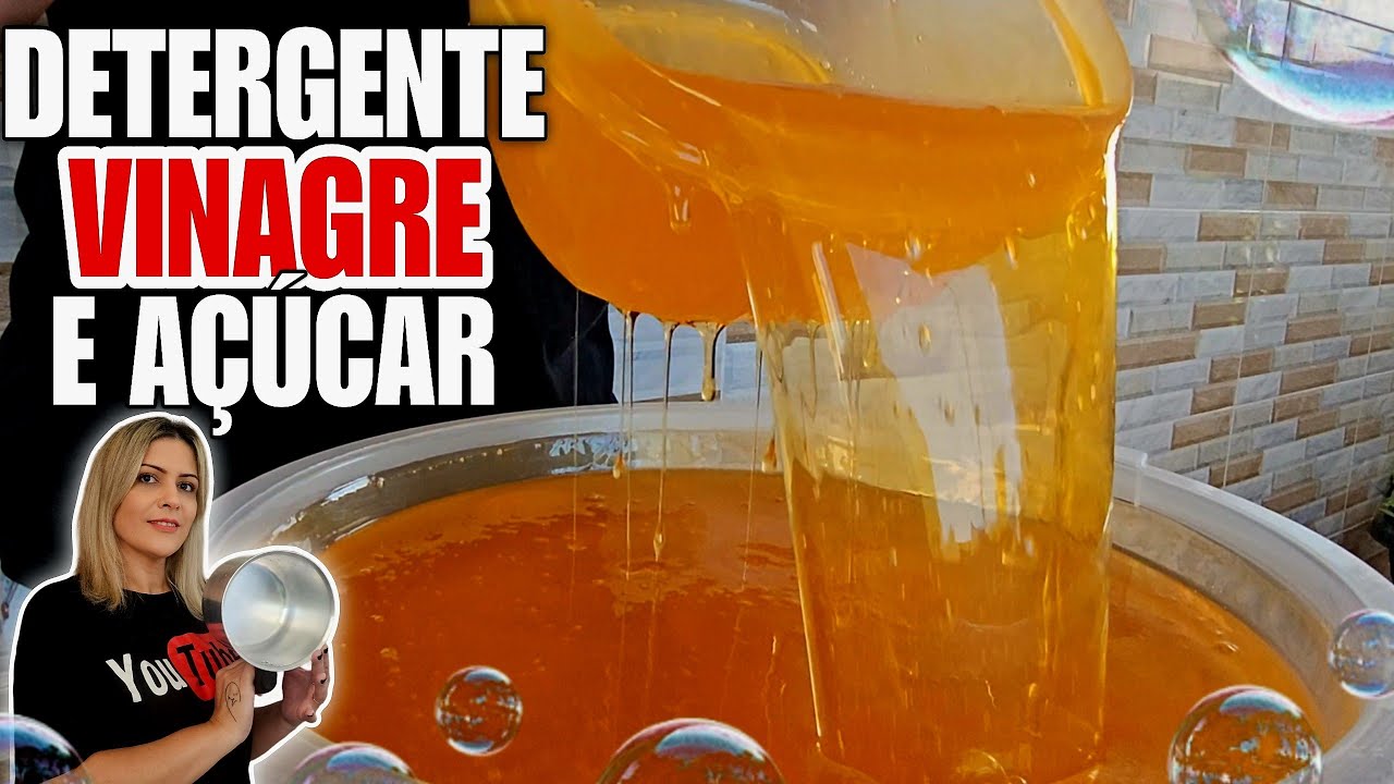 DETERGENTE CASEIRO DE VINAGRE E AÇÚCAR COM PODER DE BRILHO INCRÍVEL!RENTABILIDADE TOTAL! A FRIO🤑🥰