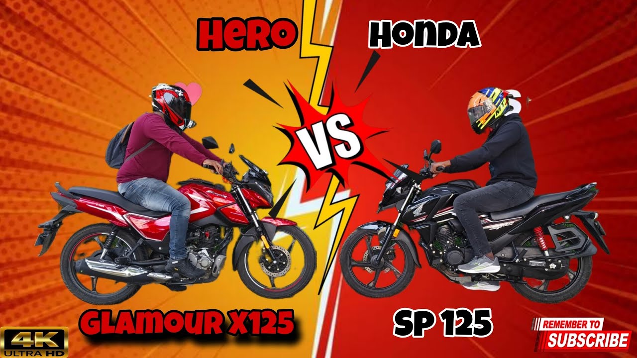 🏍️ Hero Glamour X 125 vs Honda SP 125 – Full Comparison & Drag Race! 🔥 #dragrace #bike 