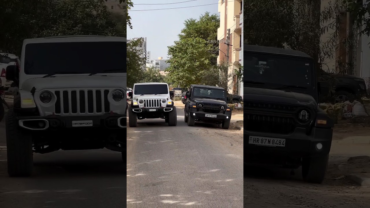 White x Black Thar🖤CAR LOVER👿#thar #shorts #viral