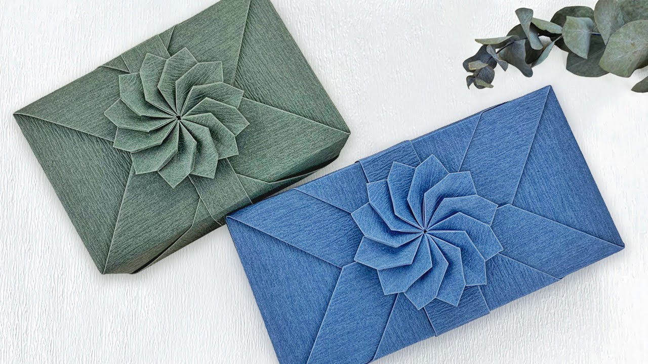 Gift Wrapping Ideas｜禮物包裝方法+折紙花裝飾教學（선물포장）