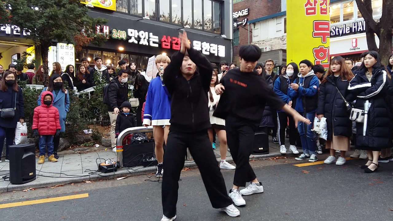 2018.11.24&걷고싶은거리&홍대&뜻밖의양꼬치앞&게스트(에너자이주)&연합버스킹&레드크루&by큰별