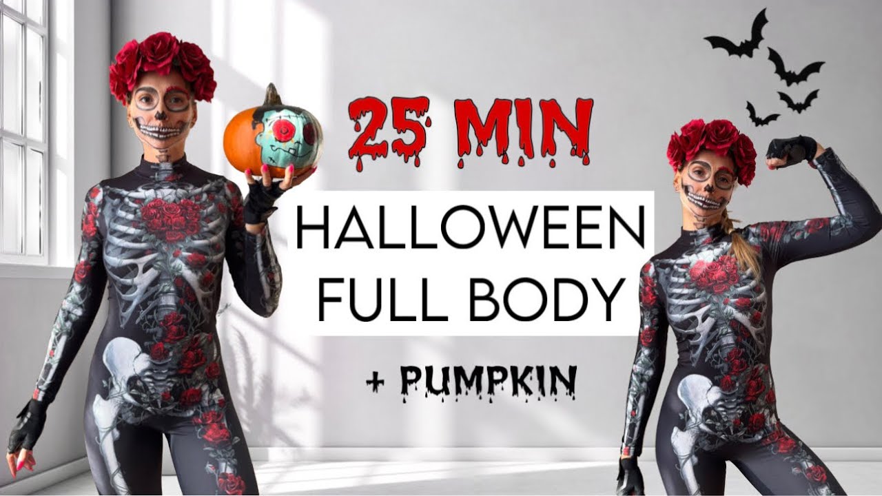 25 MIN HALLOWEEN FULL BODY workout - Spooky Calorie Burn / No Repeat / No Jumping