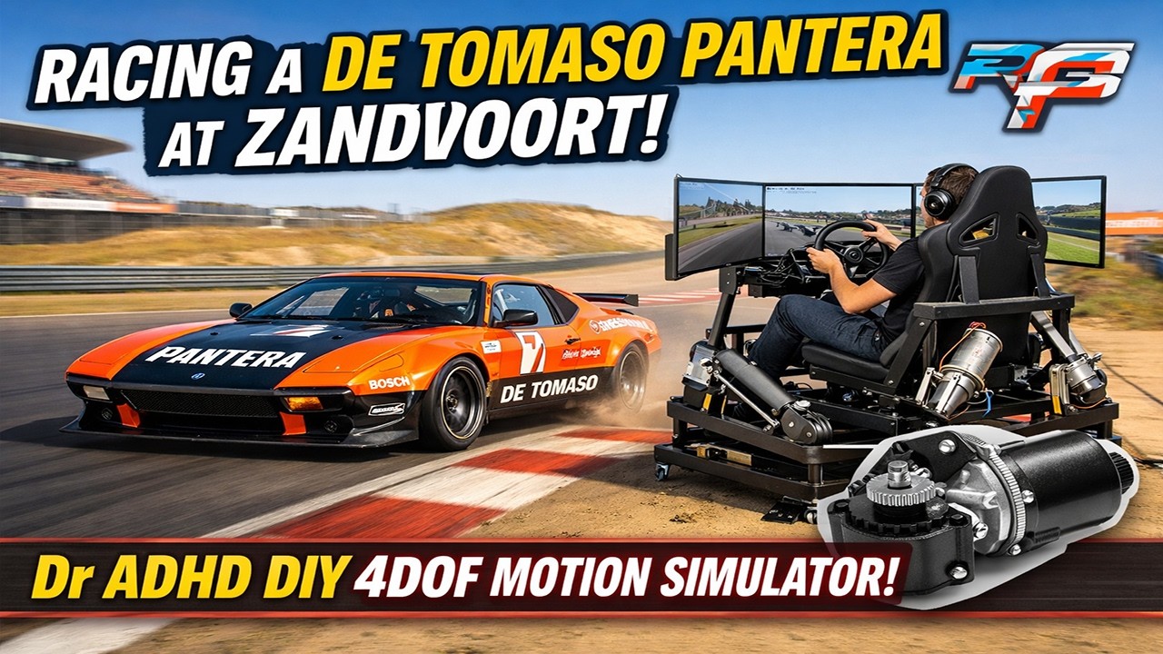 FIA GT Super Cars De Tomaso Pantera Ringing It's Neck At Zandvoort