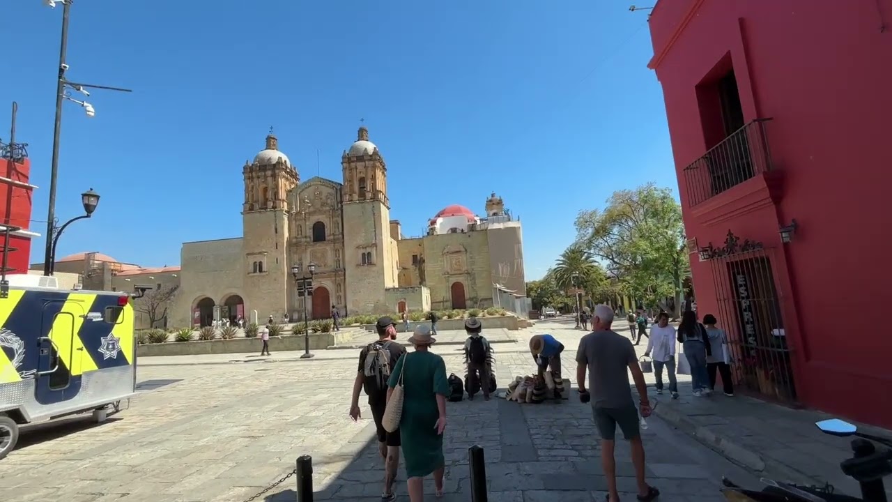 Walking the streets to the Cathedral in Oaxaca City & Beautiful chocolate treats! 