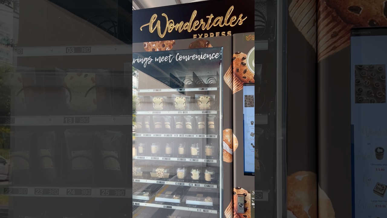 Singapore&rsquo;s Dessert Vending Machine! #wondertales #dessert #shorts