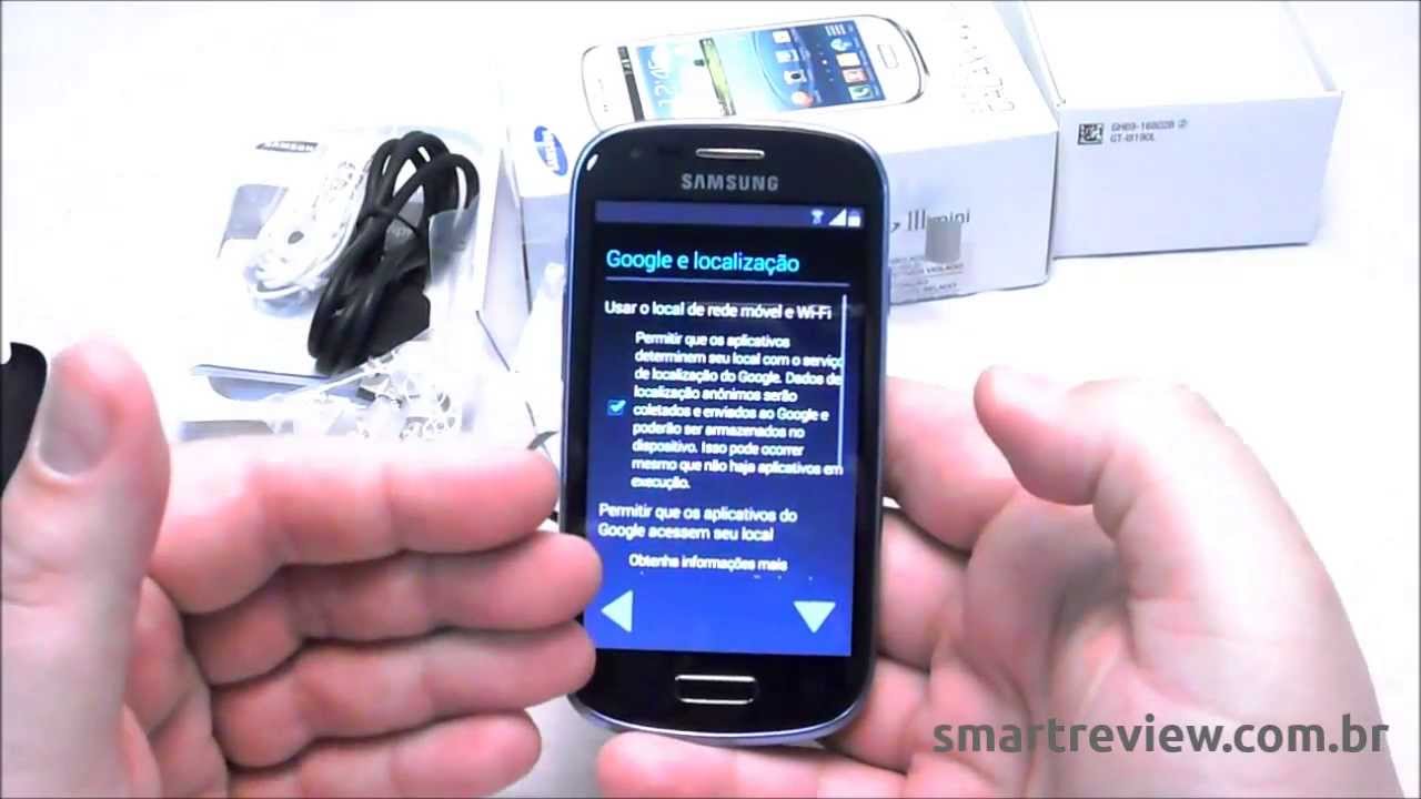 Unboxing do Samsung Galaxy S3 Mini GT-I8190 em português do Brasil