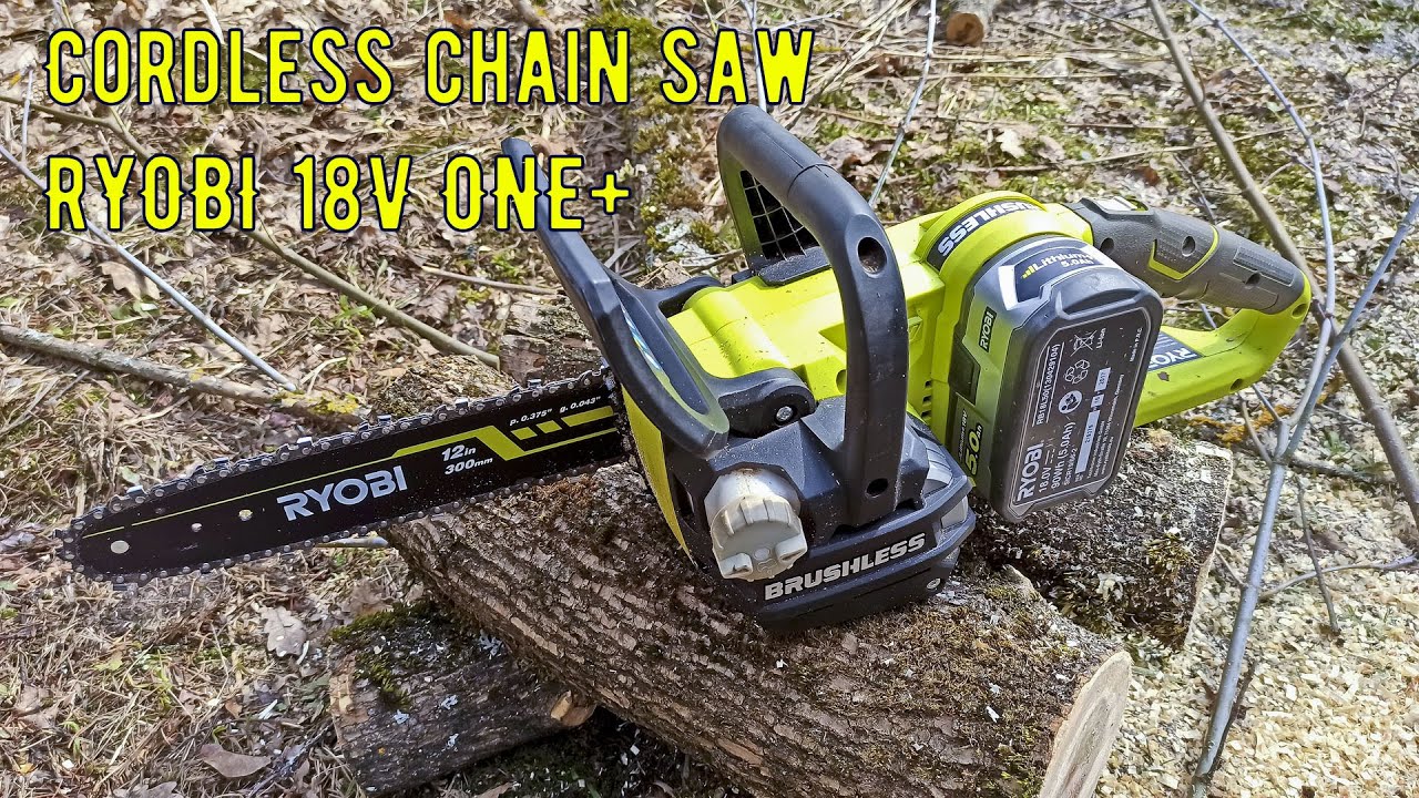 Cordless chain saw RYOBI 18V ONE+ BRUSHLESS 12" (model P549)