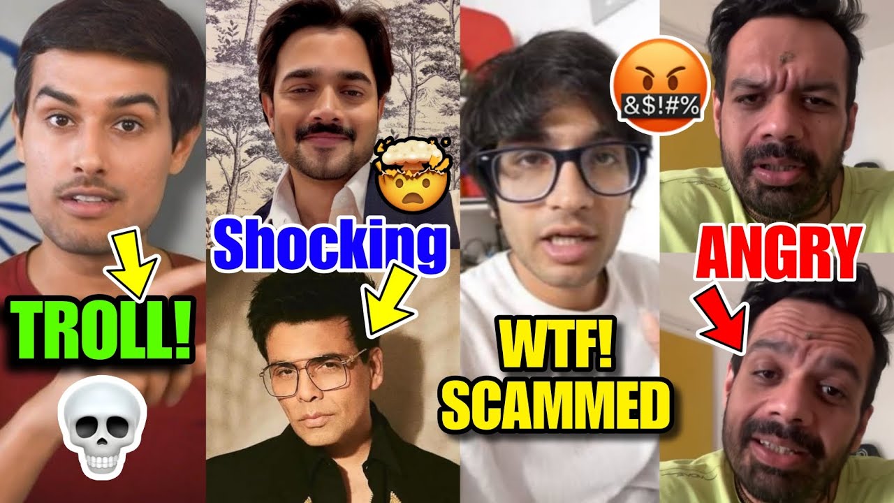 WTF! 😨 Dhruv Rathee TROLLED Haters! | Bhuvan Bam & Karan Johar SHOCKING? 🤯 SAURAV Got SCAMMED!