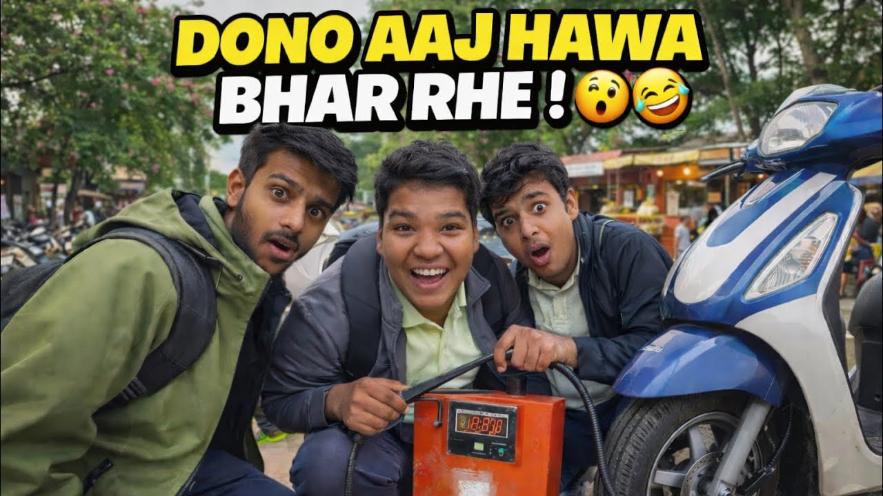 Motu or sunny aaj hawa bhar rahe 😂 gadi me 