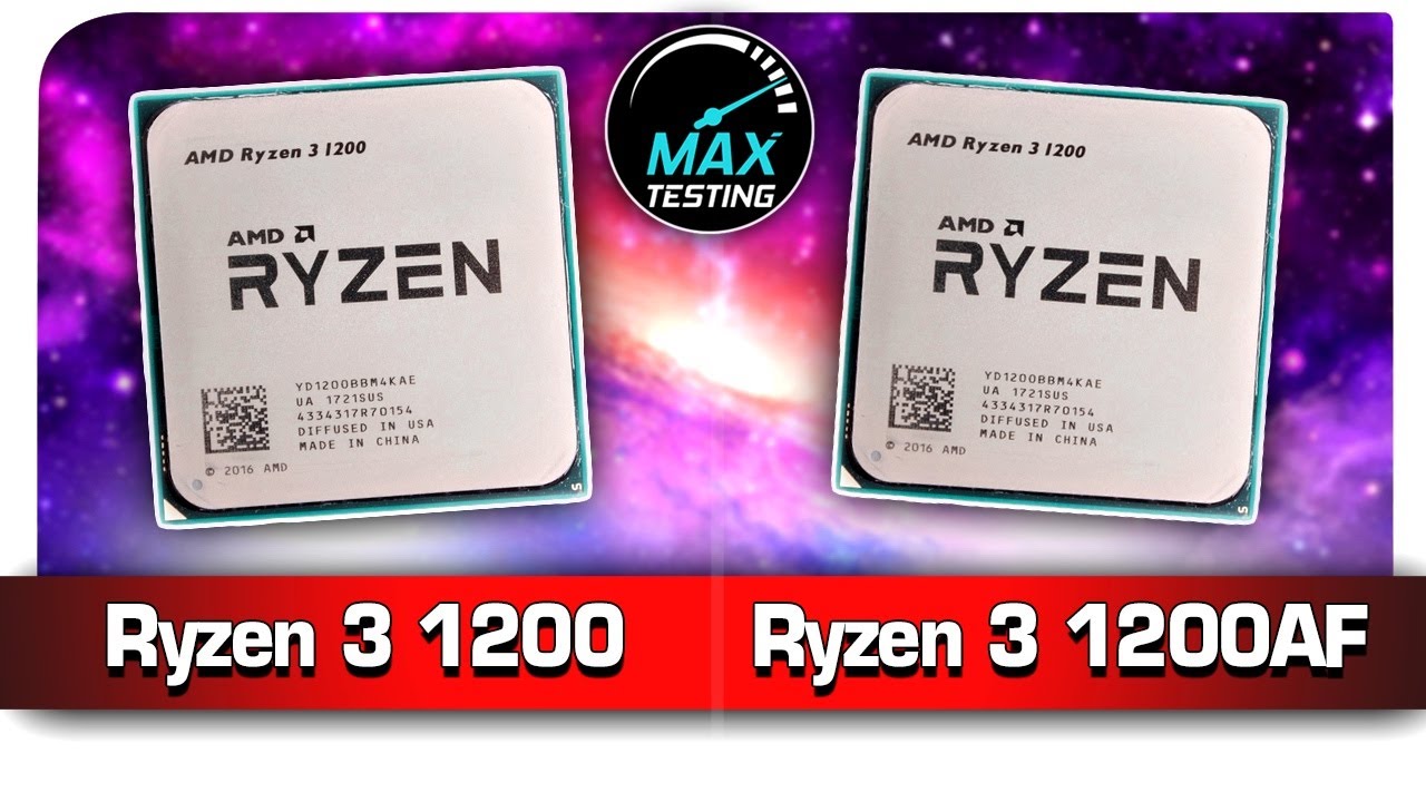 Ryzen 1200 vs Ryzen 1200AF