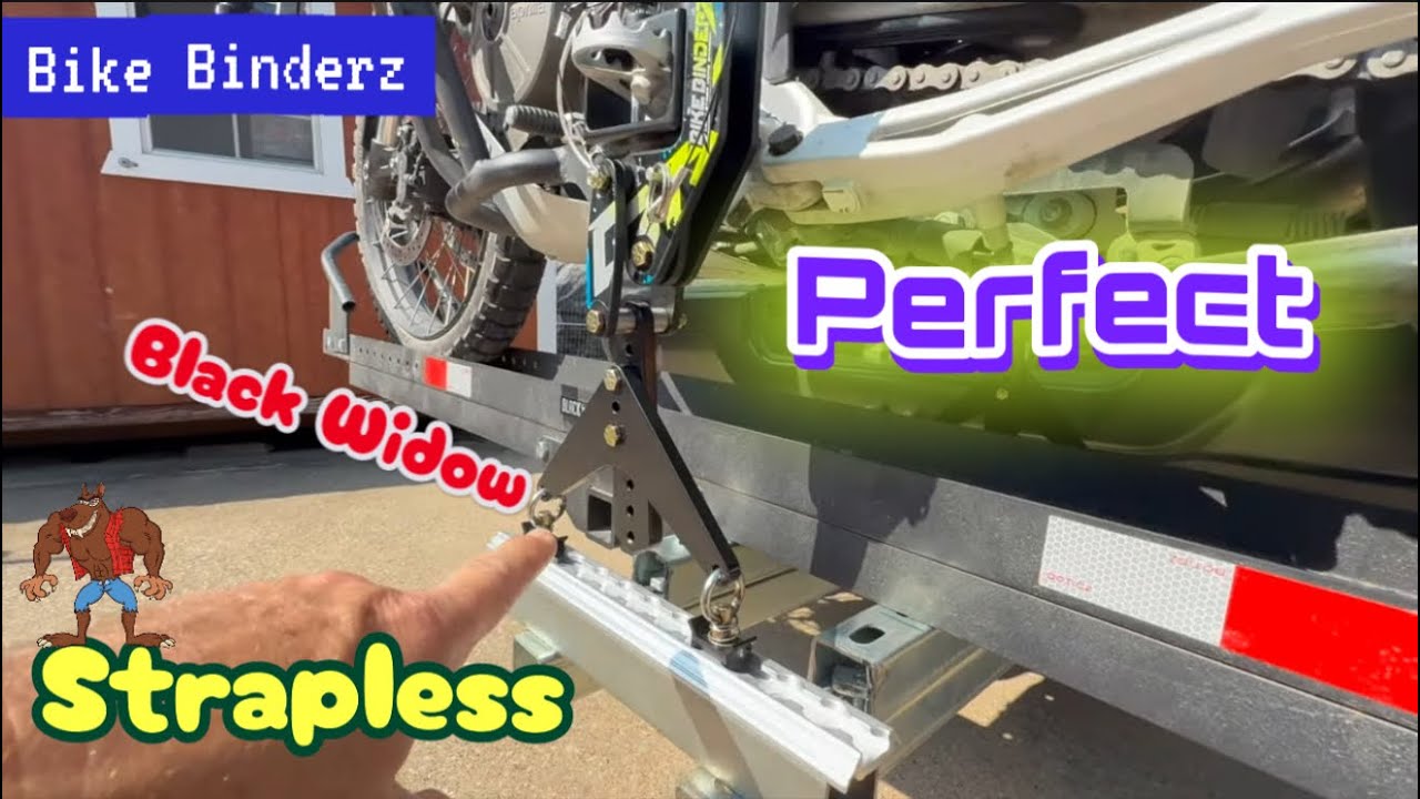 🤯Bike Binderz attatched to Black Widow Bike carrier/Strapless 