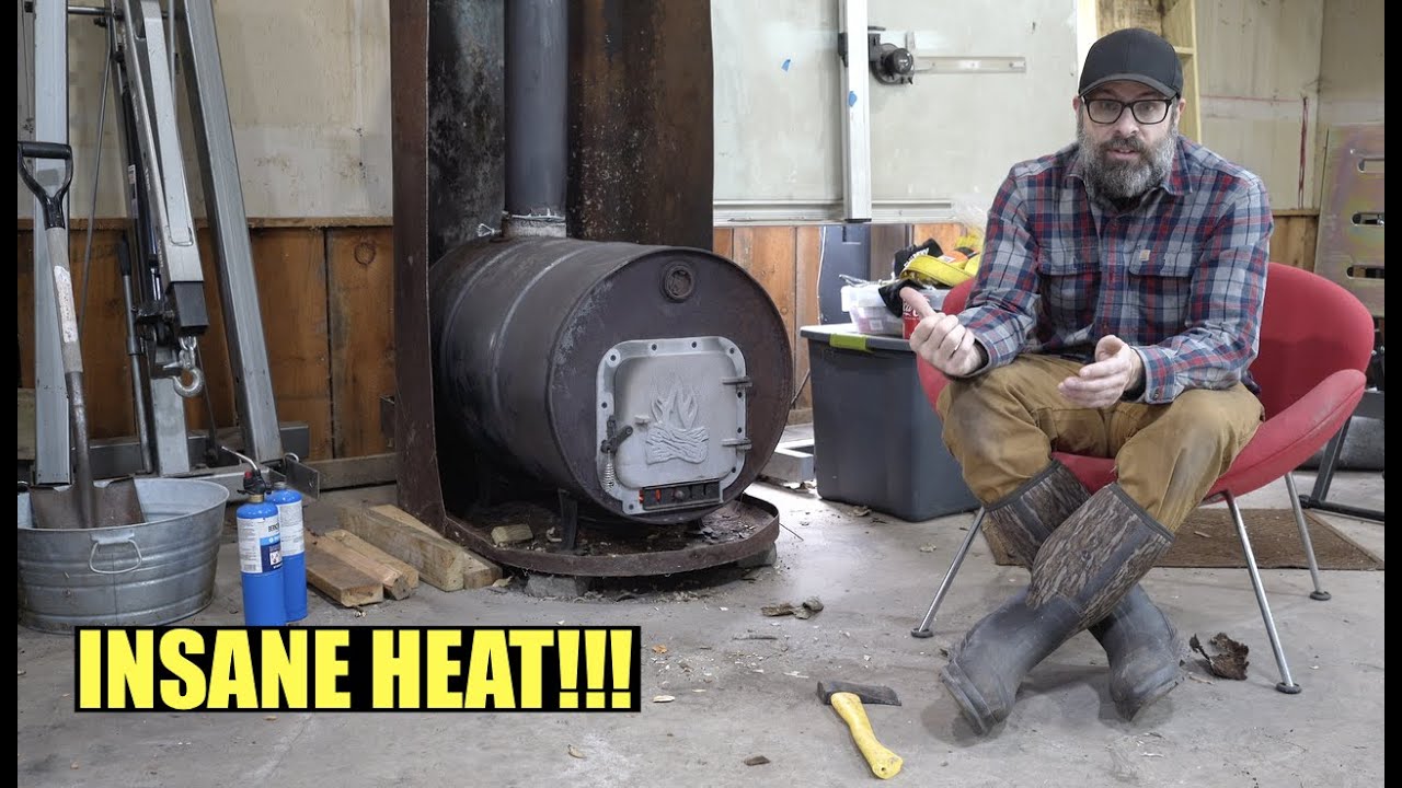 Cheapest Way To Heat Your Shop - Bullet Kerosene Heater and Barrel Wood Stove - Dyna Glow