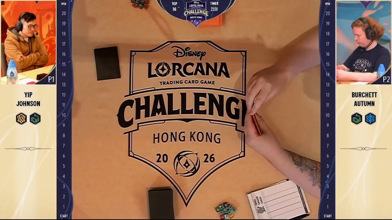Disney Lorcana Challenge Achtelfinale - Yip Johnson (Amb / E) gg. Autumn Burchett (E / Sa)
