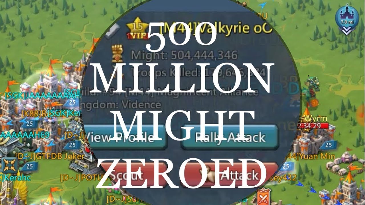 Lords Mobile : Zeroing 2 500 million might players - SGK , D~J , BRR Vs. M44