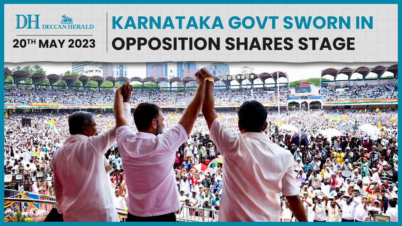 Karnataka government sworn in, Opposition shares stage