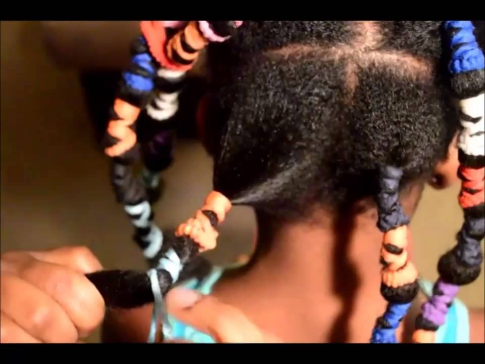 Stretching Natural Hair with No Heat - Banding Method - Children's Hair