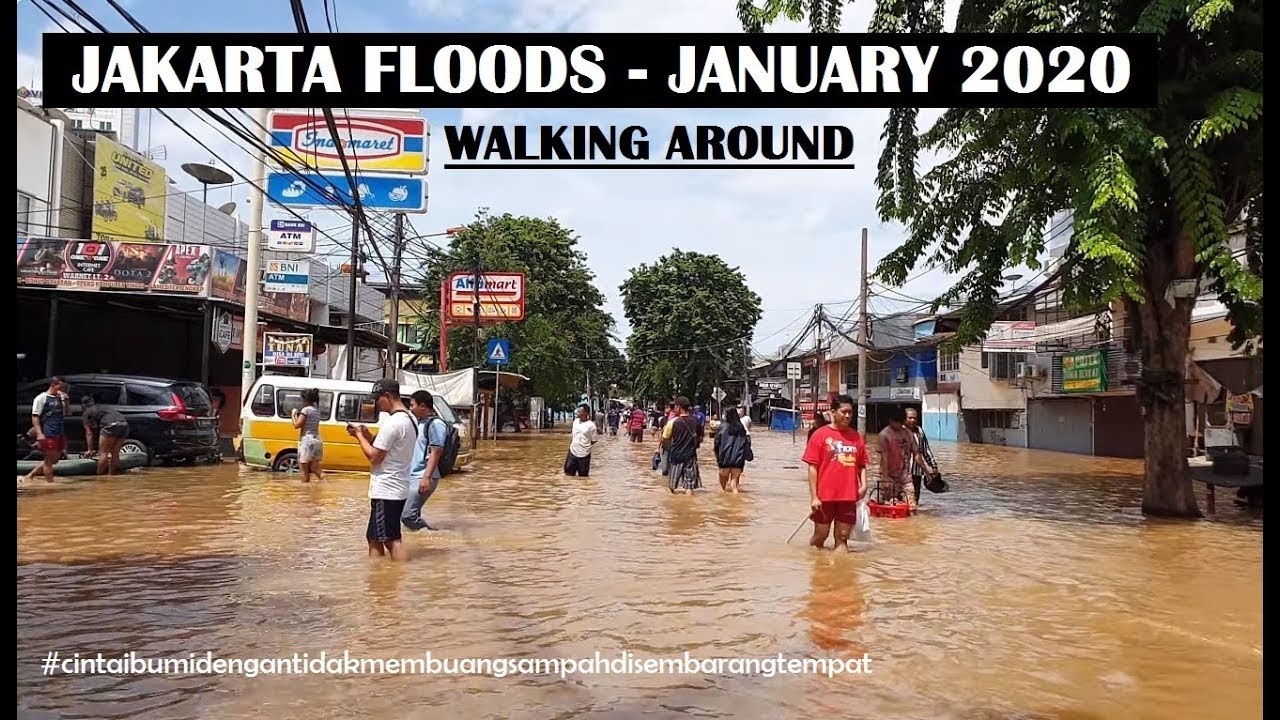 Walking Around ~ JAKARTA FLOODS JANUARY 2020 ~ BANJIR di Green Garden & Kedoya Raya