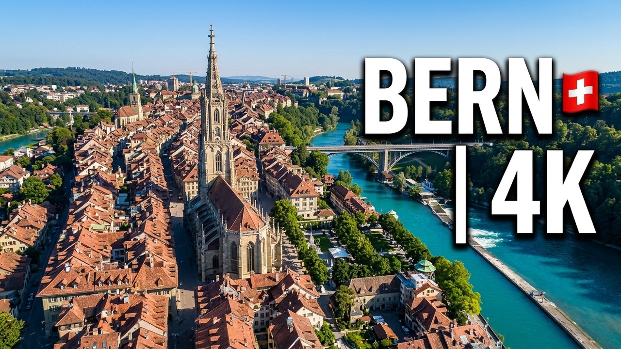 Bern Switzerland from the Sky 🇨🇭 Amazing Drone Views 4K