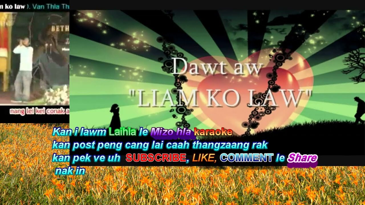 Liam ko law Dawtmi Karaoke With Lyrics || Van Siang mang
