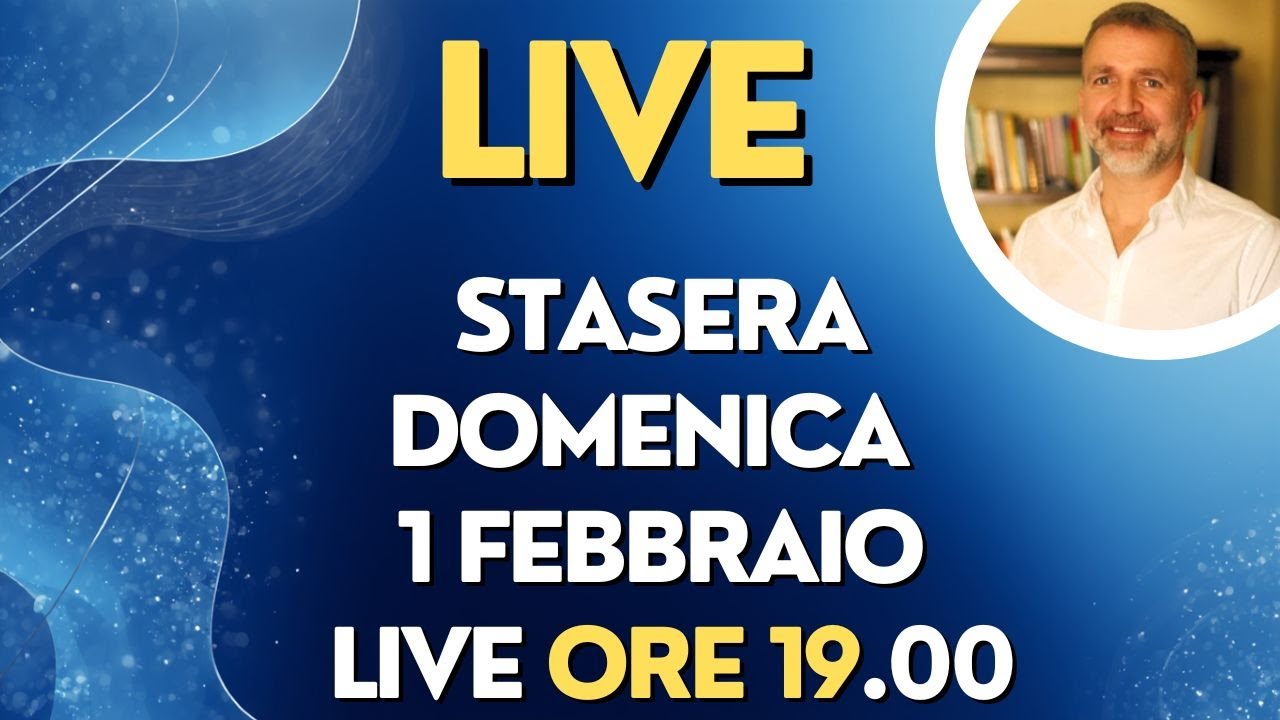 LIVE - Domenica 1 FEBBRAIO - APATIA e PROSPETTIVA