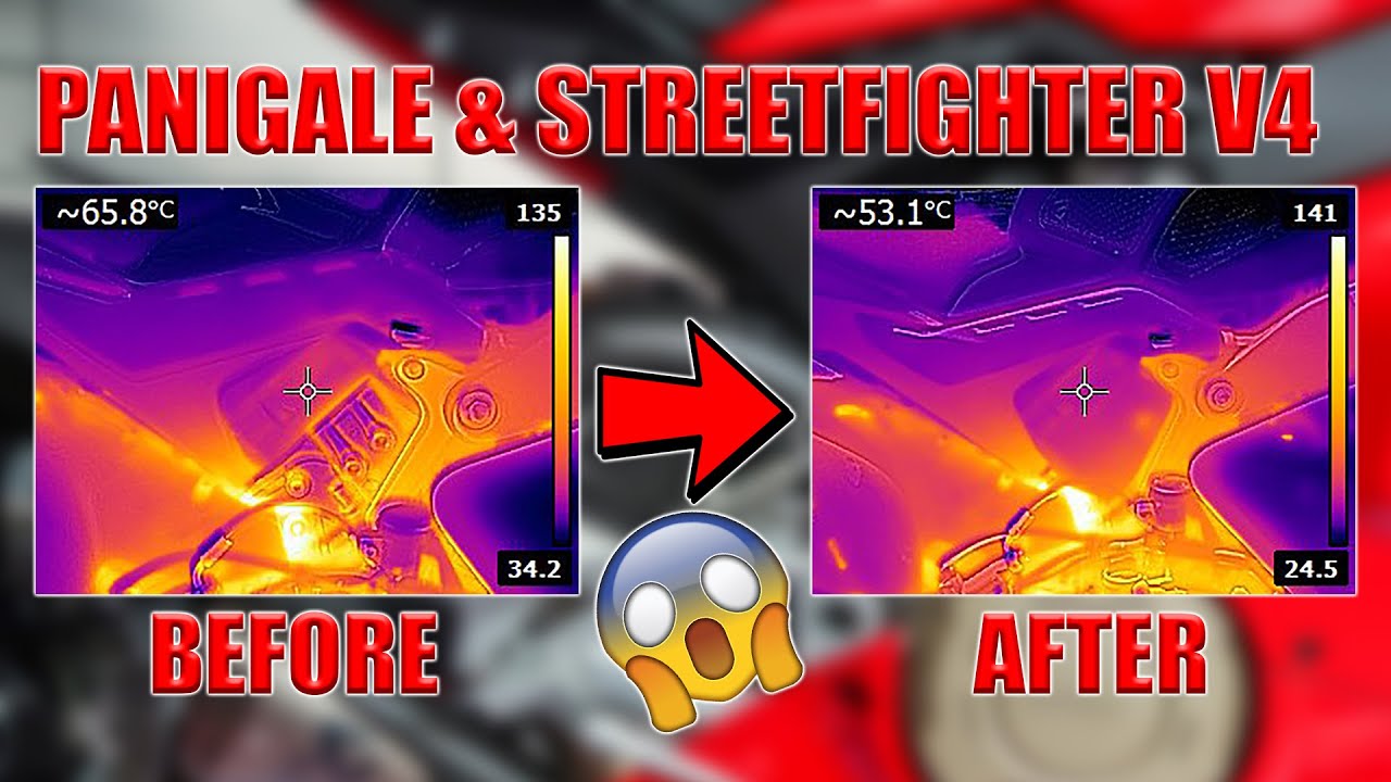 New Heat Shield Kits for the Panigale V4 & Streetfighter V4: The difference is SHOCKING!