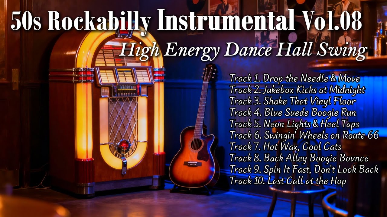 50s–60s Rockabilly Instrumental Vol.08 🎸Vintage Boogie Rock ’n’ Roll Background Music (30–45 Min)