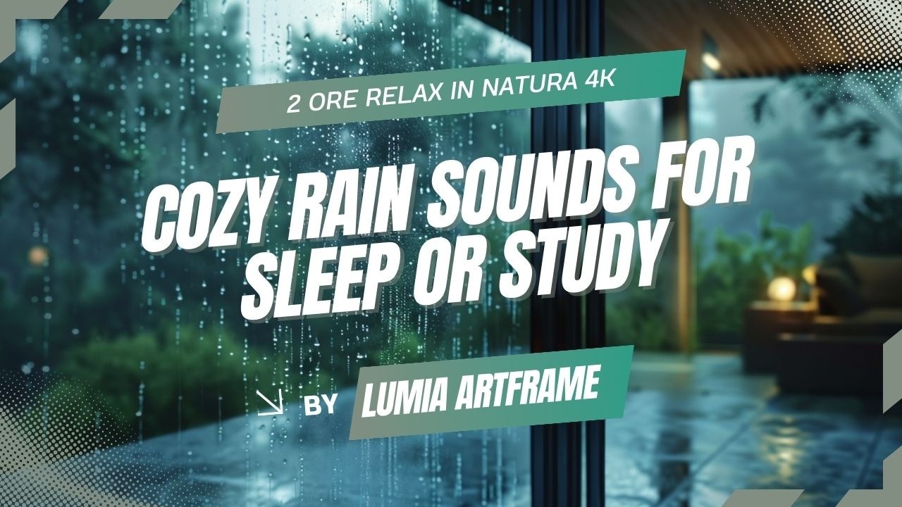 Rain on Window Forest 🌧️ 2 Hours Relaxing Nature 4K | Cozy Rain Sounds for Sleep & Study