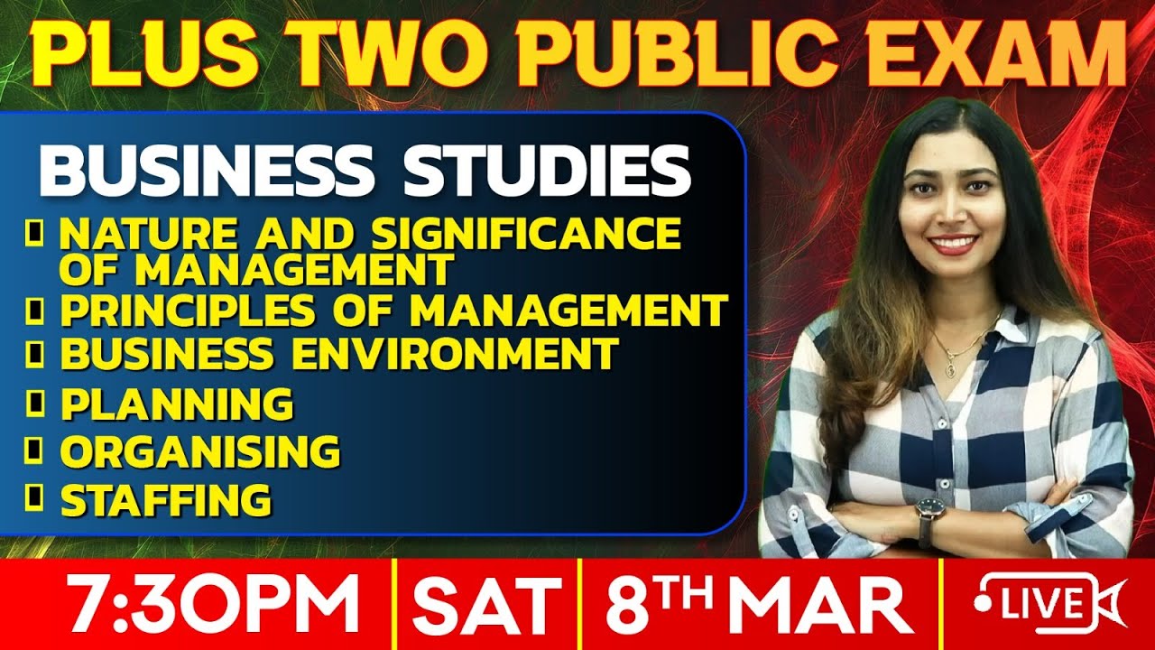 Plus  Two Public Exam | Business Studies | Chapter : 1,2,3,4,5,6 | Exam Winner