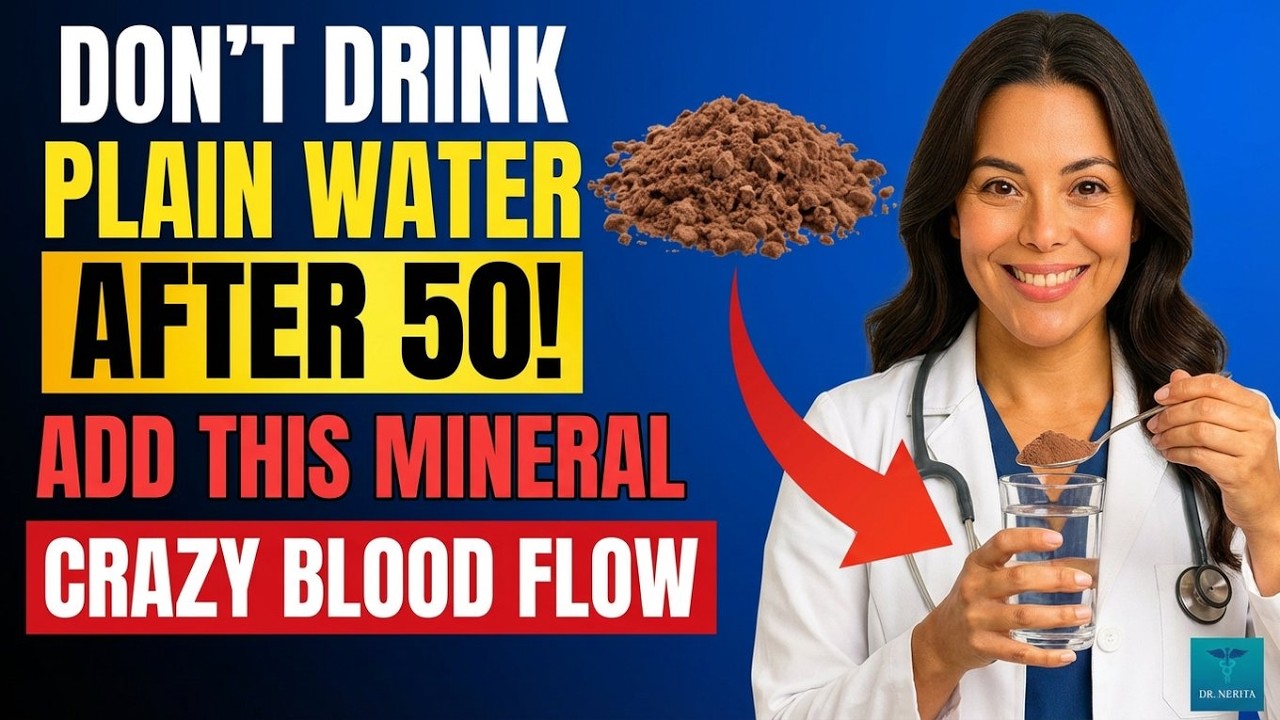 Don’t Drink Plain Water After 50! Add THIS Mineral for Crazy Blood Flow | Dr. Nerita Explains.