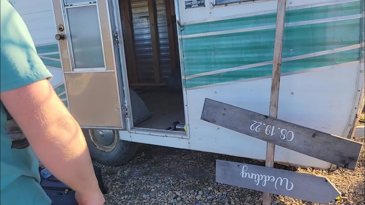 Taking the Vintage camper for a test drive. Camping at our friends wedding  | Another VLOG #176