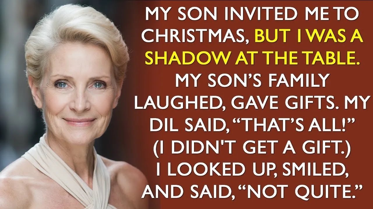 Son’s Family Laughed, Gifts Were Given, My DIL Said “Except you!”   I Smiled and Replied “Not Quite”