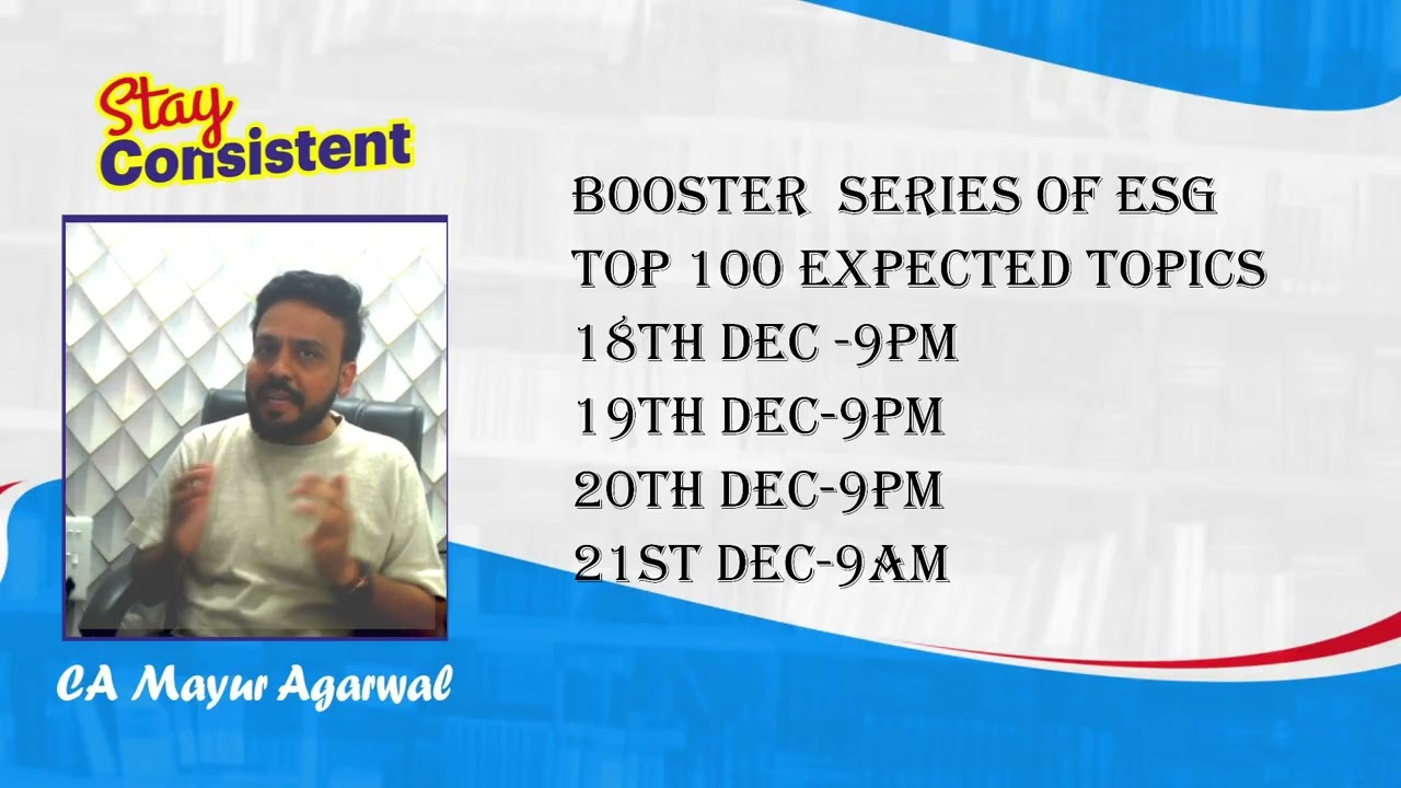 Анонс серии ESG Booster | 25 декабря | CS Professional | CA Mayur Agarwal