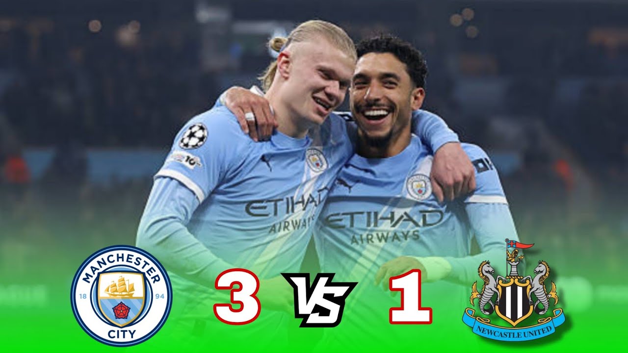 ثنائية مرموش 💥مباراة مانشستر سيتي ونيوكاسل 3-1 نصف نهائي الكاس تعليق عربي 