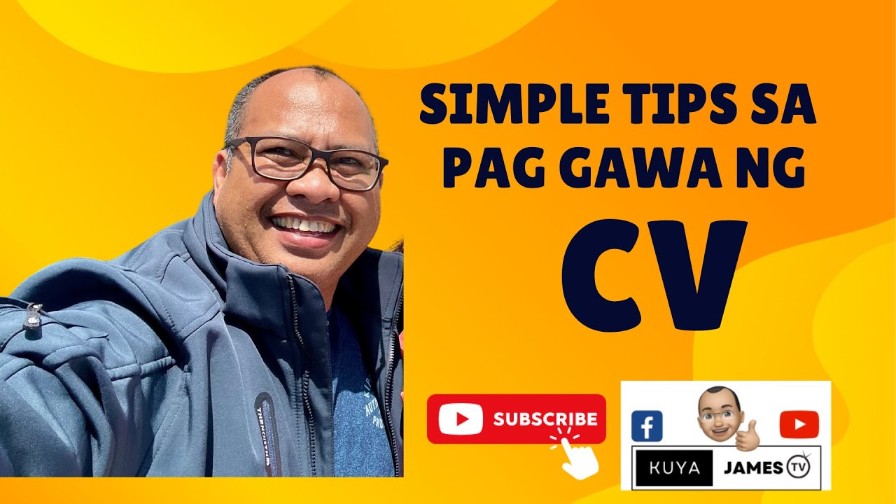 Simpleng pag gawa ng CV