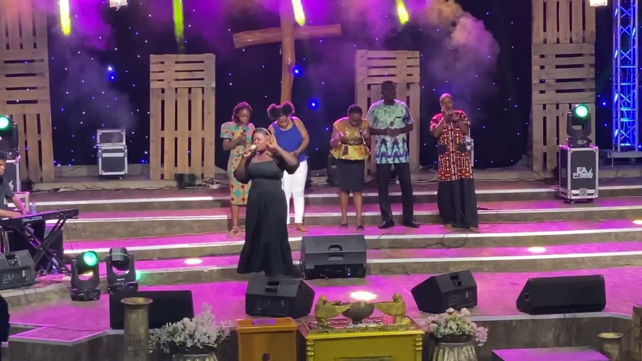Usula sings Champion by Nathaniel Bassey at 24 hours of worship and prayer at Family Chapel