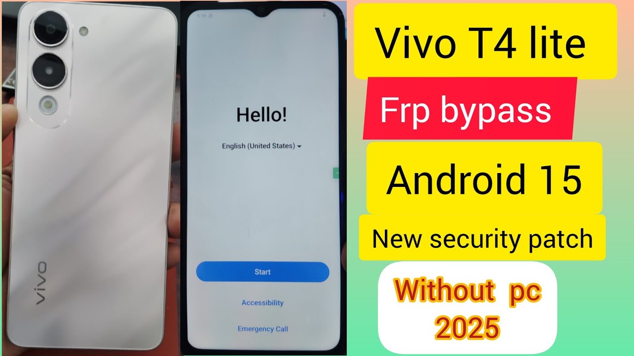 Vivo T4 Lite FRP Bypass Android 15 - How to Remove Google Lock (2025) without PC 