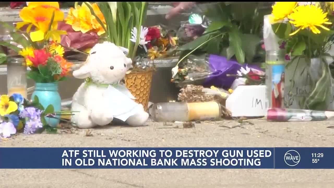 ATF still working to destroy gun used in Old National Bank mass shooting