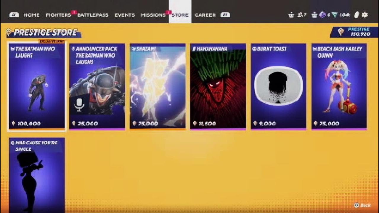 MultiVersus: Prestige Store