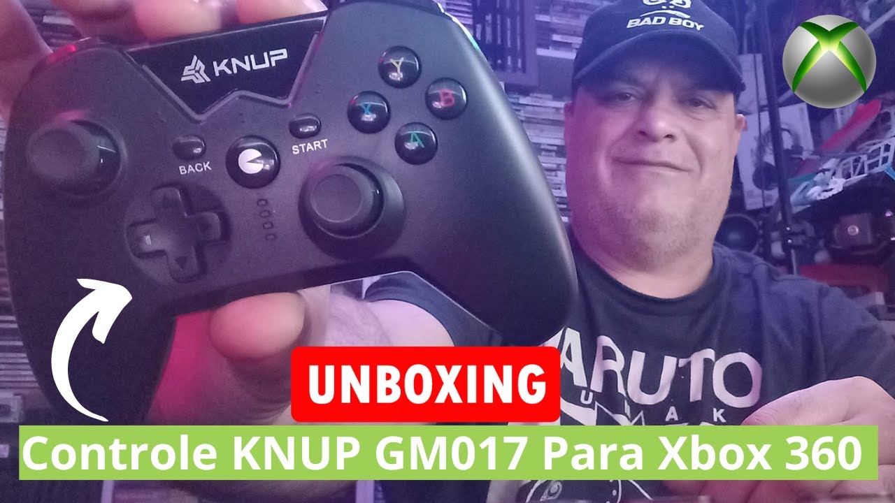CONTROLE KNUP KP-GM017 PARA XBOX 360 E PC- UNBOXING #MercadoLivre #knup  #controlexbox #xbox360 xbox