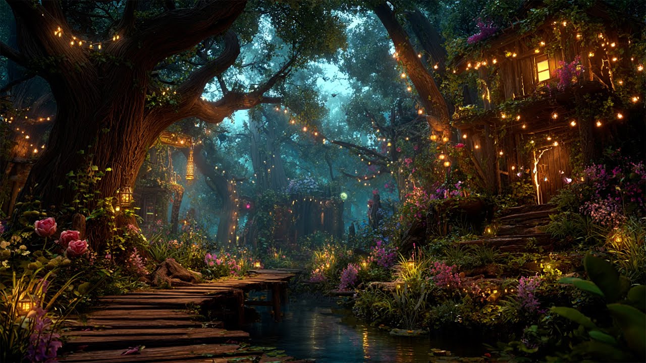 Magiczna Wioska w Lesie Fairycore &ndash; Mistyczny klimat i leśna atmosfera dla głębokiego relaksu