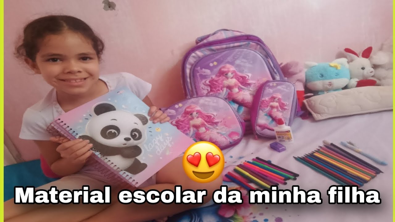 Mostrando material escolar da minha filha 🙏🏻❤️