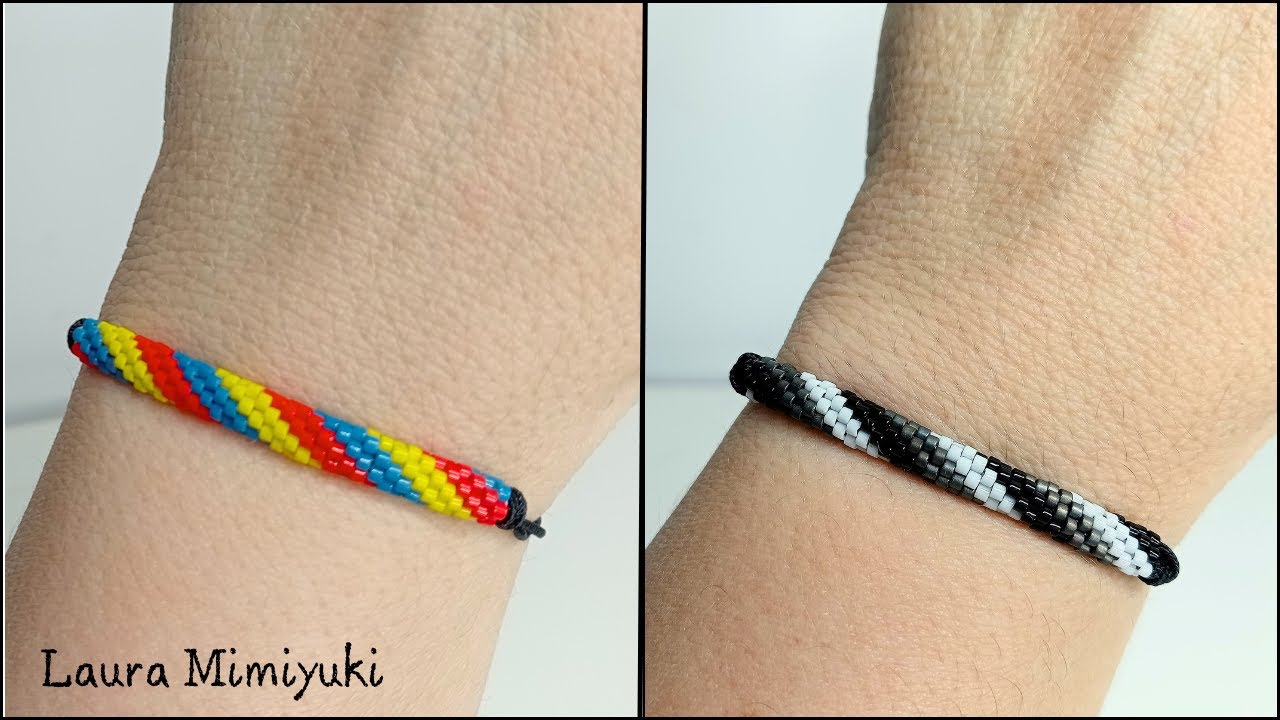 Pulsera tubo miyuki / Peyote par