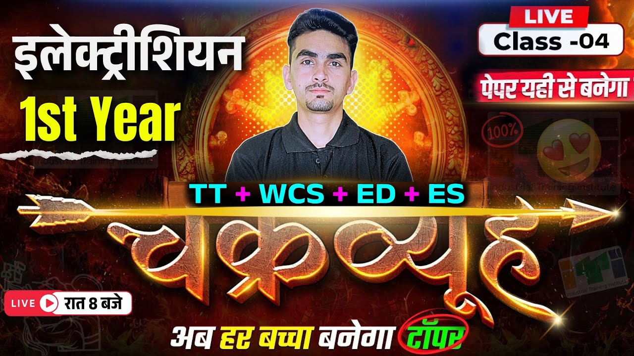 iti electrician exam paper 2025 1st year | iti electrician theory in hindi | TT+WCS+ED+ES | 04