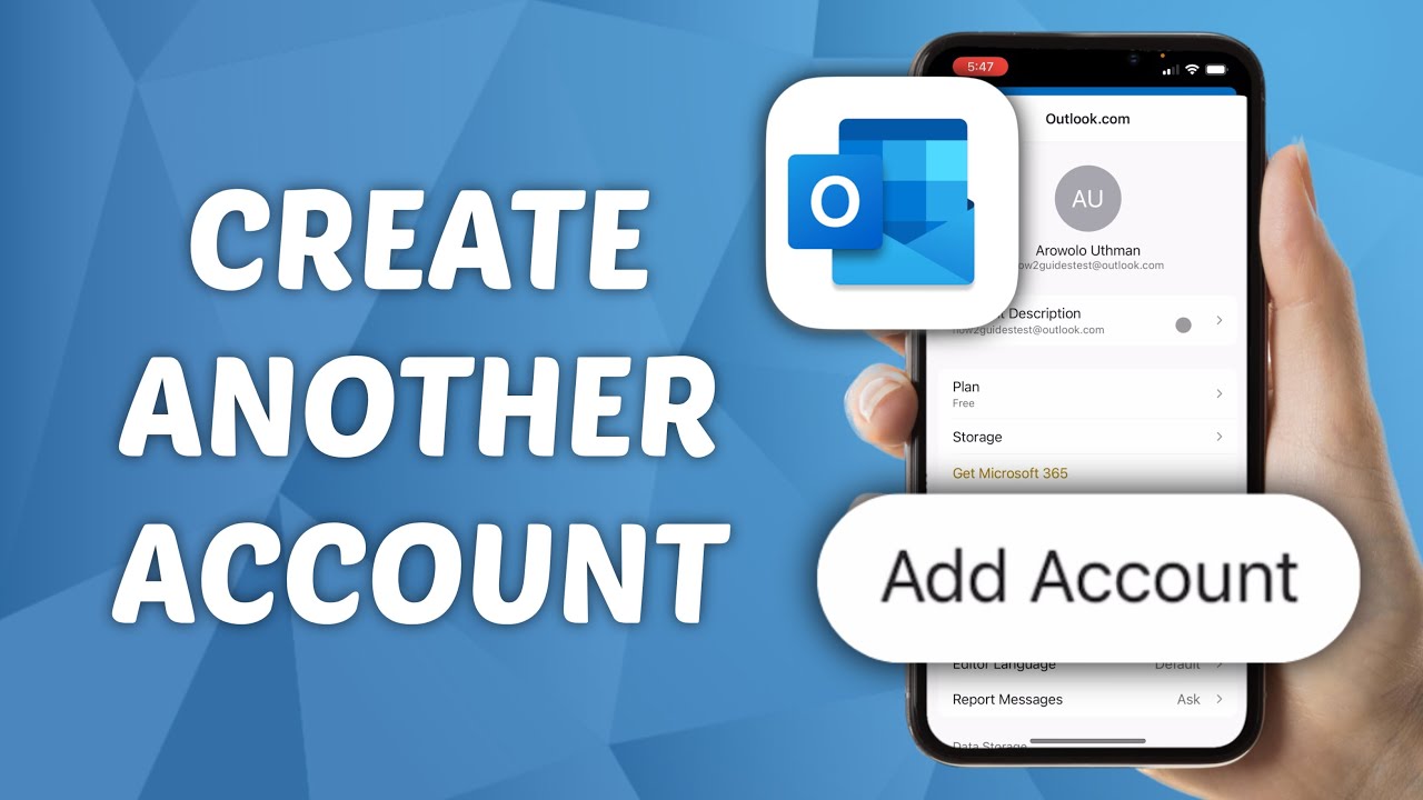 How to Create Another Outlook Account