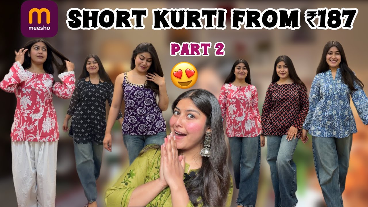 PART 2: Huge Meesho Short Kurti Haul starting ₹187/- 😍 Ab tak ki BEST Collection!
