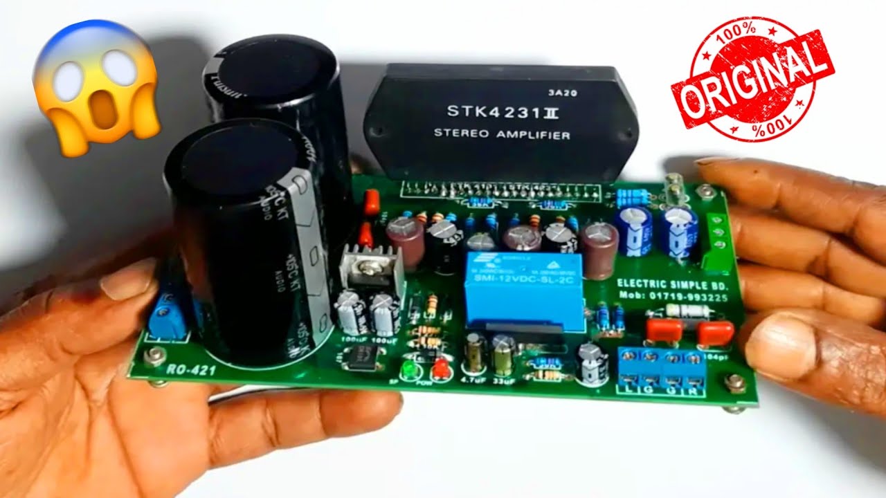 Stk4231 Power Aubio Amplifier And Speaker Portection Circuit And Dc Power Volt  Connection