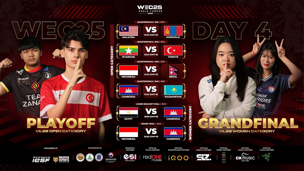 MLBB WOMEN | #M10 INDONESIA vs CAMBODIA - GRAND FINAL | IESF WEC25 | DAY 4