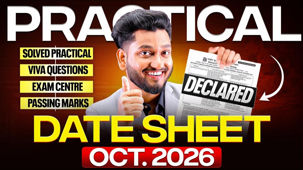 NIOS October 2026 Date Sheet 🔥Practical | Hall Ticket, Practical File, Viva & Solved Practical