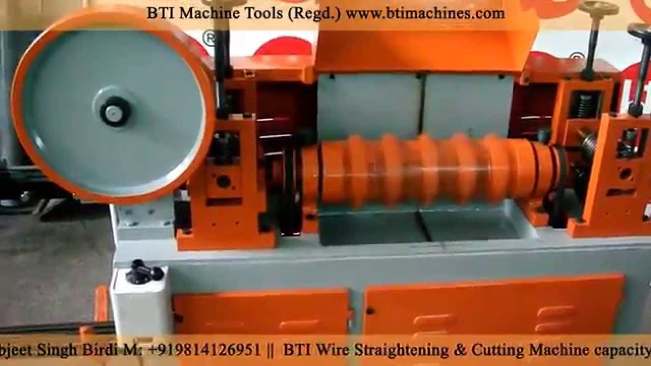 BTI Wire Straightening & Cutting Machine capacity 3 to 8MM Ø (Model No: BTI M-08)