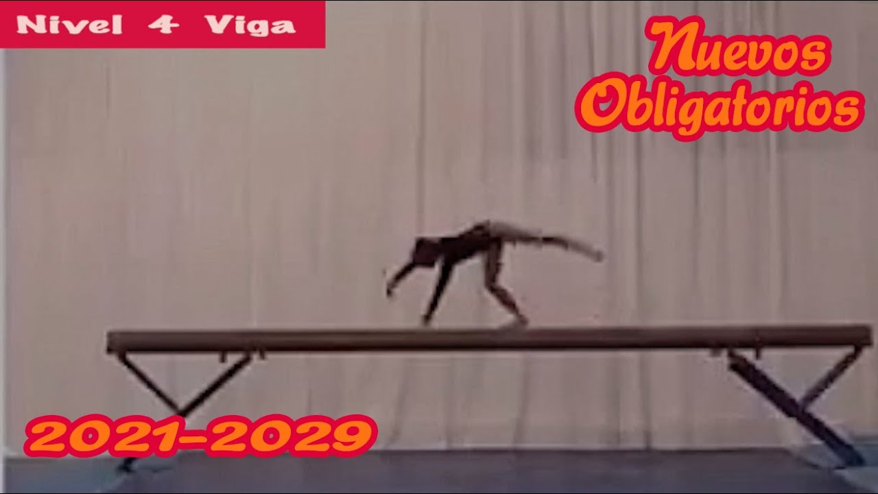 NEW Level 4 Balance Beam Routine  Nuevo Nivel 4 Viga  gymnastics official routine GIMNASIA USAG